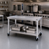 Thumbnail image #2 for New Age 60-Inch x 30-Inch Aluminum Equipment Stand with Removable 12-Gauge Top, Adjustable Undershelf, Marine Edge, 1000 lb Capacity