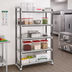 Thumbnail image #2 for Cambro Camshelving Elements XTRA High Density Top Rail Stationary Starter Unit, 5-Tier, 18 x 42 x 81 Inches, Speckled Gray