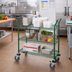Thumbnail image #2 for Quantum 3-Shelf Wire Utility Cart, 48 x 18 x 37.5 Inches, Green Epoxy Antimicrobial Finish