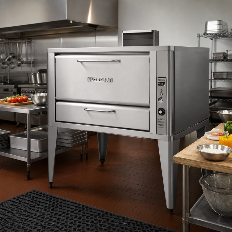 Product image #2 for Blodgett 966 DOUBLE Double-Deck Gas Deck Oven with 42 x 32 Inch Cooking Surface