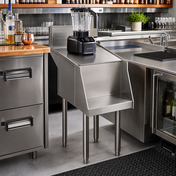 Product image #2 for Top Shelf 18-Inch Freestanding Underbar Blender Station, Flat Top Without Sink