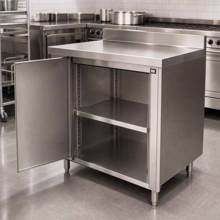 Product image #2 for BK Resources Removable Stainless Steel Optional Shelf for 30 x 36 Inch Cabinet Base Chef Tables