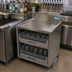 Thumbnail image #2 for BK Resources 24 Inch Underbar Glass Rack Cabinet with Drainboard Top and Adjustable Shelf