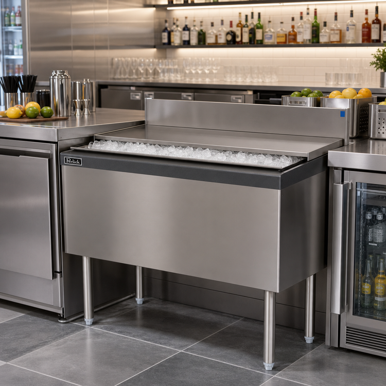 Product image #2 for Perlick Top Shelf TSF42IC Modular Full-Depth Underbar Ice Bin/Cocktail Unit, 42 Inch x 24 Inch, 125 lb Capacity