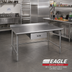 Thumbnail image #2 for Eagle Deluxe Series 30 x 30 Square Stainless Steel Work Table with Rear Upturn