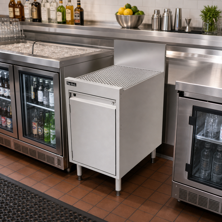 Product image #3 for Top Shelf Full-Depth Underbar Storage Cabinet with Drainboard Top, 16 x 24 Inches