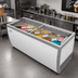 Thumbnail image #2 for Koolmore 70-Inch Straight Glass Ice Cream Dipping Display Cabinet, 12-Tub, 20 Cu. Ft., Self-Contained Refrigeration