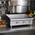 Thumbnail image #2 for Serv-Ware 36-Inch Thermostatic Natural Gas Countertop Griddle with 3 Burners