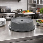 Thumbnail image #3 for Cambro Versa Camcover® 105VS191 Round Fiberglass Plate Cover, 10-5/16-Inch Inside Diameter, Granite Gray Case of 12