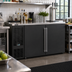 Thumbnail image #2 for Two-Section 60-Inch Refrigerated Back Bar Cooler with Solid Doors and Stainless Steel Top and Sides
