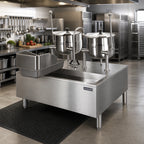 Thumbnail image #2 for Cleveland Range SD1800K2020 Direct Steam Kettle/Cabinet Assembly, (2) 20-Gallon Tilting Kettles, Stainless Steel