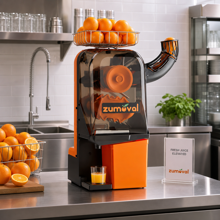 Product image #2 for Zumoval Trento MiniMax Countertop Automatic Feed Citrus Juicer, 15 Oranges/Minute, 115V