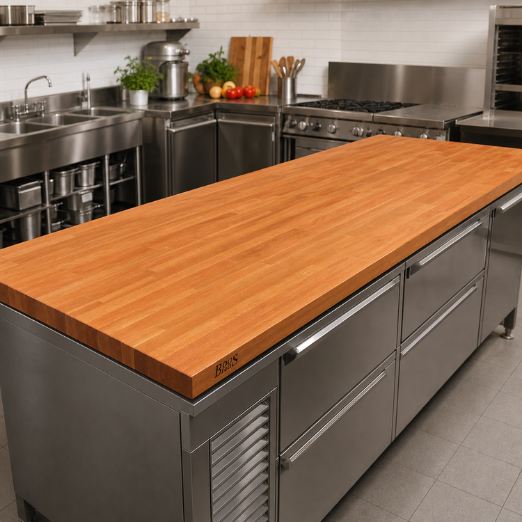 Product image #2 for Boos Block American Cherry Edge Grain Kitchen Countertop, 96 x 27 x 1-1/2 Inch, Penetrating Oil Finish
