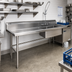 Thumbnail image #2 for Eagle Group 120-Inch Straight Soiled Dishtable with Left-to-Right Operation and Pre-Rinse Sink