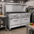 Thumbnail image #2 for Southbend Ultimate 60-Inch Gas Restaurant Range with 8 Open Burners, Convection Oven, and Cabinet Base