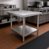 Thumbnail image #2 for Advance Tabco 30-Inch x 30-Inch Stainless Steel Equipment Stand with Adjustable Galvanized Undershelf