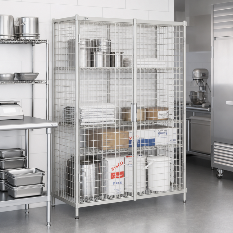 Product image #2 for Metro Super Erecta Stationary Wire Security Unit with Metroseal 3 Epoxy-Coated Finish, 50-1/2 x 21-1/2 x 66-13/16 Inches