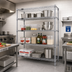 Thumbnail image #2 for Quantum 4-Shelf Stationary Wire Shelving Starter Kit, 42