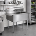 Thumbnail image #2 for Eagle Group 72-1/4 Inch One-Compartment Utility Sink with Double Drainboards, 16 Gauge 304 Stainless Steel