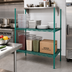 Thumbnail image #2 for Eagle QuadPLUS 36 Inches x 24 Inches Louvered Polymer Shelf Mat with Quad-Adjust Wire Frame (QPF-QA2436VG-GL-X, Green)