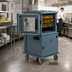 Thumbnail image #3 for Cambro Ultra Camcart H-Series 2-Compartment Front-Loading Heated Food Pan Carrier, Heated Top Door Only, HD Casters, Granite Gray, 110V