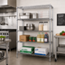Thumbnail image #2 for Quantum 60-Inch Wide x 12-Inch Deep x 86-Inch High 304 Stainless Steel Wire Shelving Starter Kit