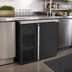 Thumbnail image #2 for Micro Matic USA Pro-Line MDD36-E-LT One-Section Draft Beer Cooler, 36-3/4-Inch Wide, Flat Top, Self-Contained, Black Vinyl, Less Draft Tower