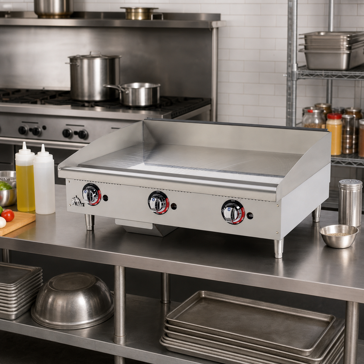 Product image #2 for Star-Max 36-Inch Heavy Duty Countertop Gas Griddle with 1-Inch Polished Steel Plate