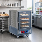 Thumbnail image #2 for Metro C5 Insulation Armour C535-CFC-L-GY Half-Height Mobile Heated Holding & Proofing Cabinet, 17 Full-Size Pan, Clear Polycarbonate Door