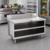Thumbnail image #2 for La Rosa Refrigeration L-60142-32 Open Cabinet Base Utility Stand, 42 x 32 Inches, 304 Stainless Steel Top