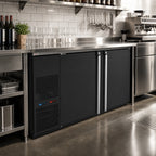 Thumbnail image #2 for Micro Matic USA Pro-Line MDD58WLT-E Dual Temperature Wine Cooler Dispenser, 8-Keg, 59.5-Inch, Self-Contained Refrigeration, Black