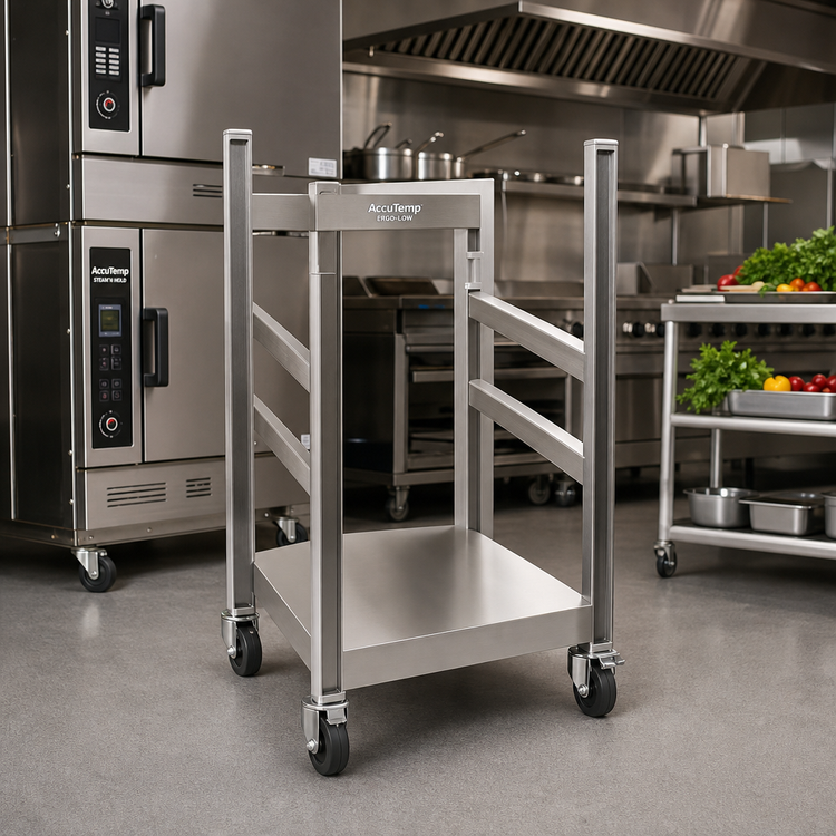 Product image #2 for AccuTemp Stainless Steel Ergo-Low Support Stand for Double-Stacked Steam'N'Hold or Evolution Units
