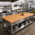 Thumbnail image #2 for John Boos Appalachian Red Oak Edge Grain Island Countertop, 72 x 32 x 1-1/2 Inch, Varnique Finish