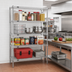 Thumbnail image #2 for EagleGard Red-i-Pak 4-Tier Wire Shelving Unit, 48W x 24D x 63H, Stationary
