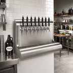 Thumbnail image #2 for Perlick Corporation 3076-8 8-Faucet Modular Stainless Steel Wall-Mount Air-Cooled Draft Beer Dispensing Tower