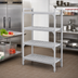 Thumbnail image #3 for Cambro Camshelving Premium 24 x 36 Inch 4-Shelf Vented Polymer Shelf Kit, Speckled Gray