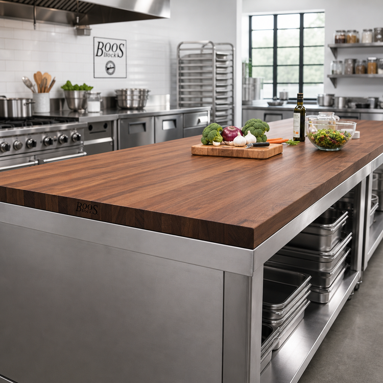 Product image #2 for Boos Block American Black Walnut Edge Grain Kitchen Countertop, 120 x 36 x 3 Inches, Penetrating Oil Finish