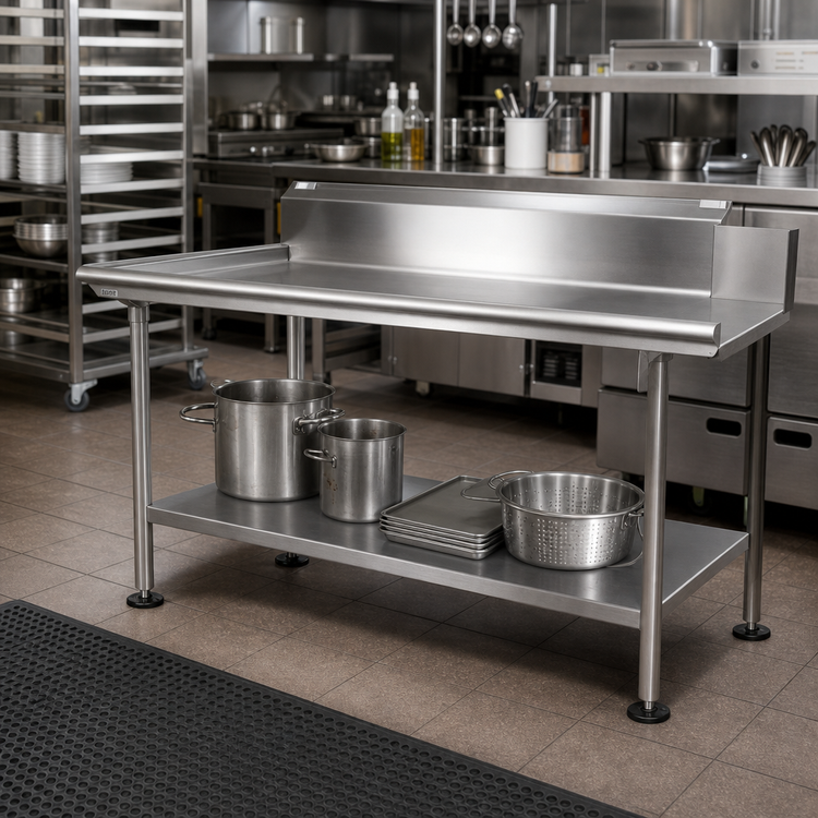 Product image #2 for John Boos Stainless Steel Dishtable Undershelf with Adjustable Bullet Feet