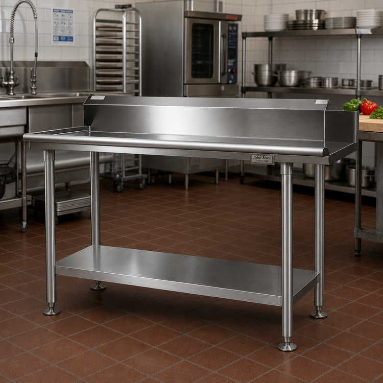 Product image #2 for John Boos Stainless Steel Dishtable Undershelf with Adjustable Bullet Feet
