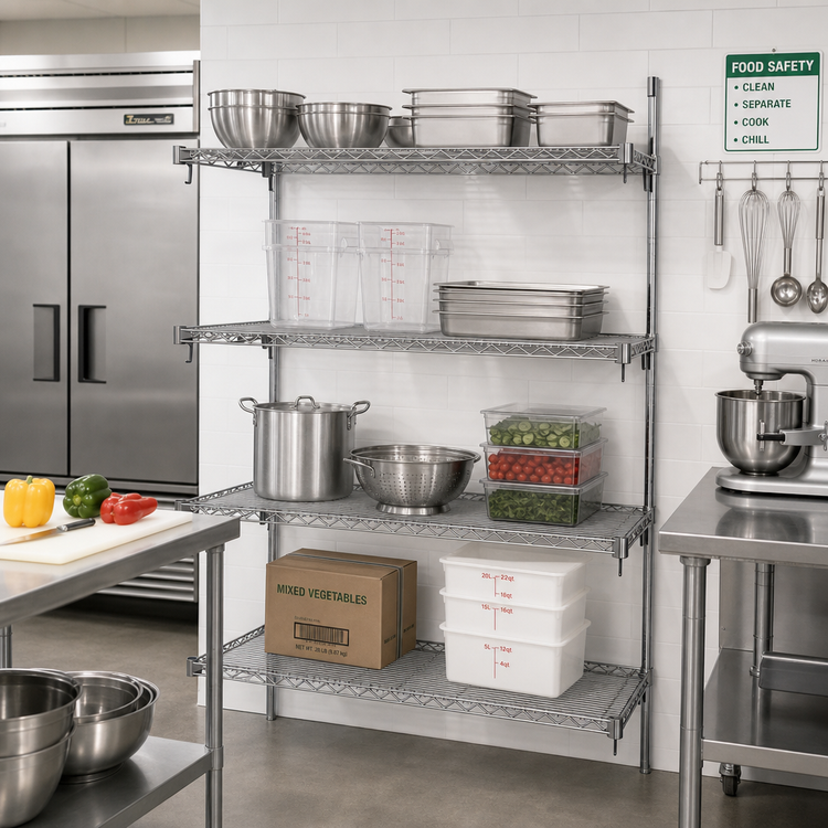 Product image #2 for Metro Super Erecta Super Adjustable Chrome Plated Wire Shelving Add-On Unit, 36W x 21D x 63H, 4 Shelves