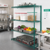 Thumbnail image #2 for Eagle Group Valu-Gard QuadTruss 4-Tier Add-On Wire Shelving Unit, 36 x 21 x 63 Inches, Green Epoxy Finish