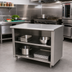 Thumbnail image #2 for Advance Tabco Special Value Series 48-Inch x 30-Inch Open Base Economy Work Table with Mid-Shelf