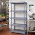 Thumbnail image #2 for Quantum Millenia Gray Polymer Stationary Starter Shelving Unit with 5 Solid Shelves