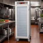 Thumbnail image #2 for Metro C5 C569-SFC-UPFC Mobile Pass-Thru Heated Holding Cabinet with Double-Pane Glass Doors, 18 Sheet Pan/34 Hotel Pan Capacity