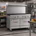 Thumbnail image #2 for Southbend Ultimate 48-Inch Commercial Gas Range with 6 Open Burners and 2 Space Saver Ovens