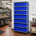 Thumbnail image #2 for Quantum Heavy-Duty Stationary Wire Shelving Unit with 56 Bins, 36 x 12 x 75 Inches