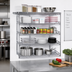 Thumbnail image #2 for QuadTruss 5-Tier Piggyback Wall-Mounted Wire Shelf Kit, 24 x 18 Inches, Chrome