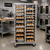 Thumbnail image #2 for Channel Manufacturing Double Section Side-Loading Stainless Steel Bun Pan Oven Rack, 24-Pan Capacity