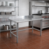 Thumbnail image #2 for Spec-Master 30 Inch x 30 Inch Stainless Steel Work Table with 4-1/2 Inch Backsplash