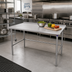 Thumbnail image #2 for John Boos Stallion 48-Inch W x 36-Inch D Stainless Steel Top Work Table with 1-1/2-Inch Backsplash